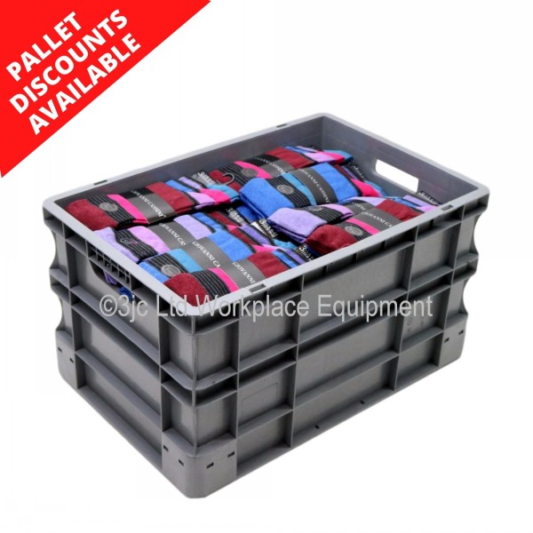 Heavy Duty Stacking Euro Box 60cm 65 Litre 3JC